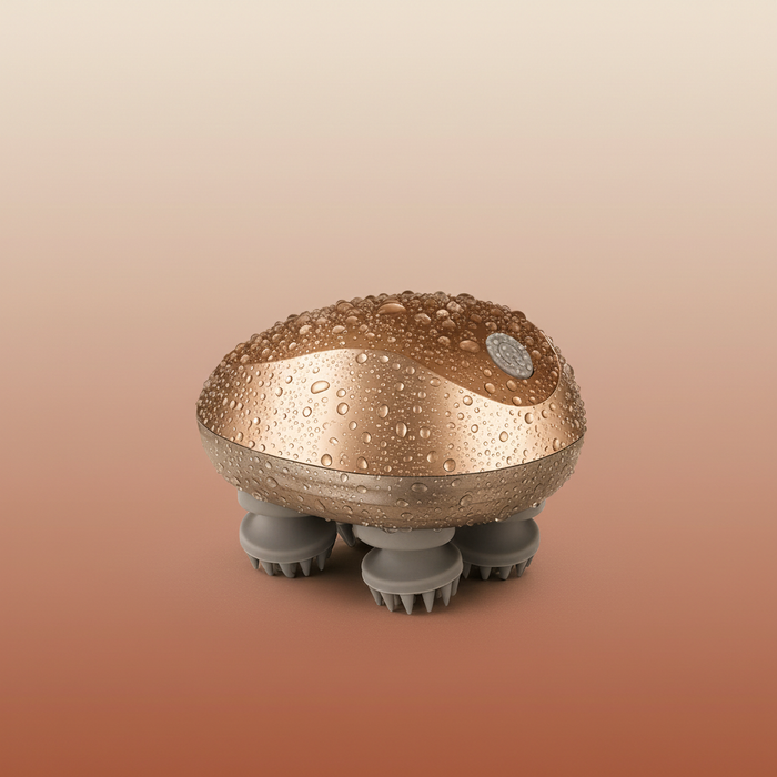 Dark gold scalp massager
